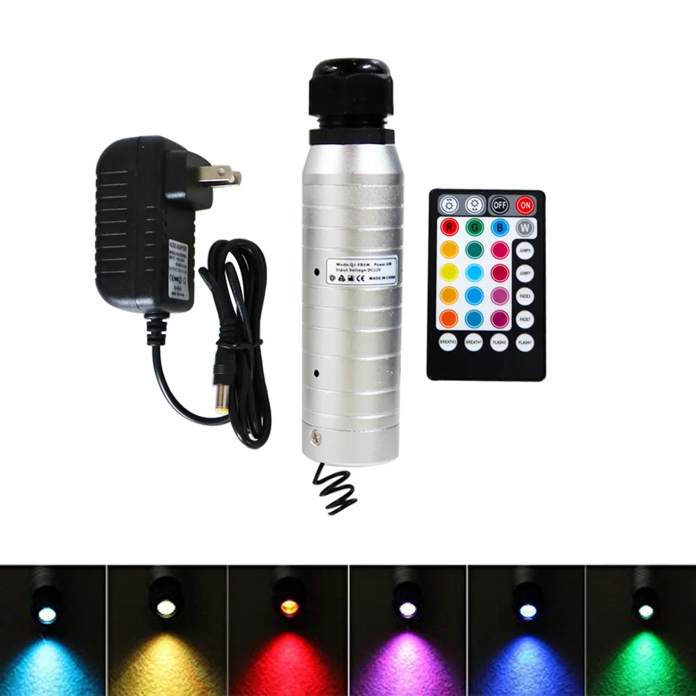 Новый DC 12 В 6 Вт RGB светодиодный оптоволоконный двигатель с радиочастотным
