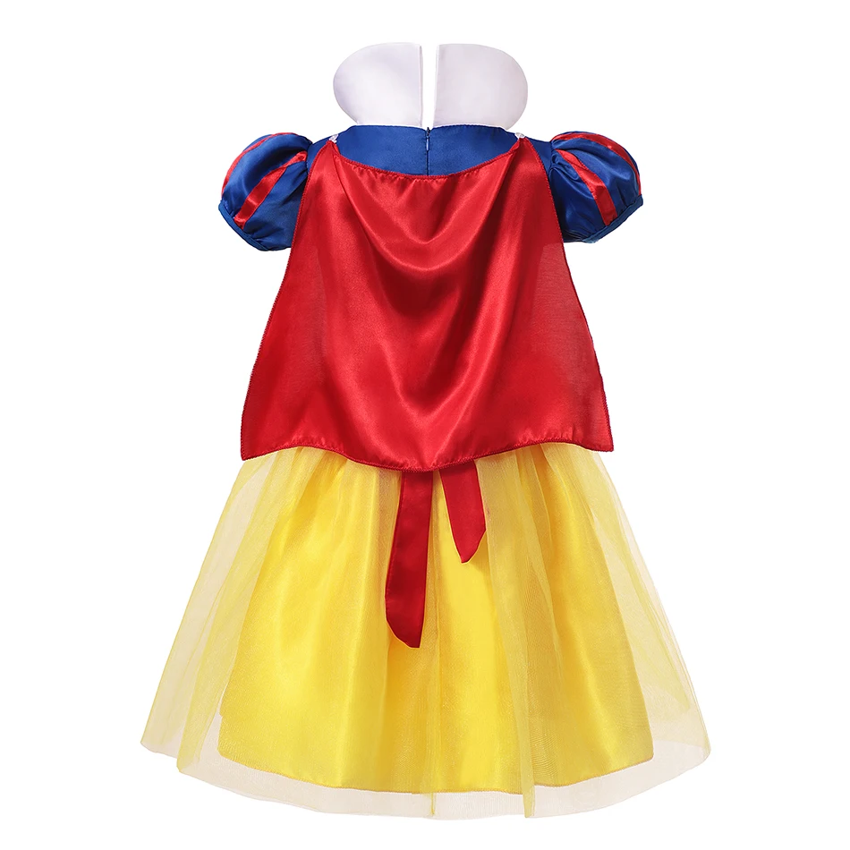 Princess LED Light Snow White Dress for Girl Kids Costume with Cloak Halloween Lace Ball Gown Children Party Birthday Dress girls dress princess costume