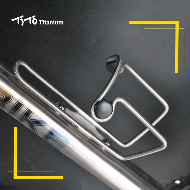 TiTo Titanium Alloy MTB/Road bike Water Bottle Cage Bicycle Drink Water Bottle Rack Holder Bike Accessories titanium alloy bolts