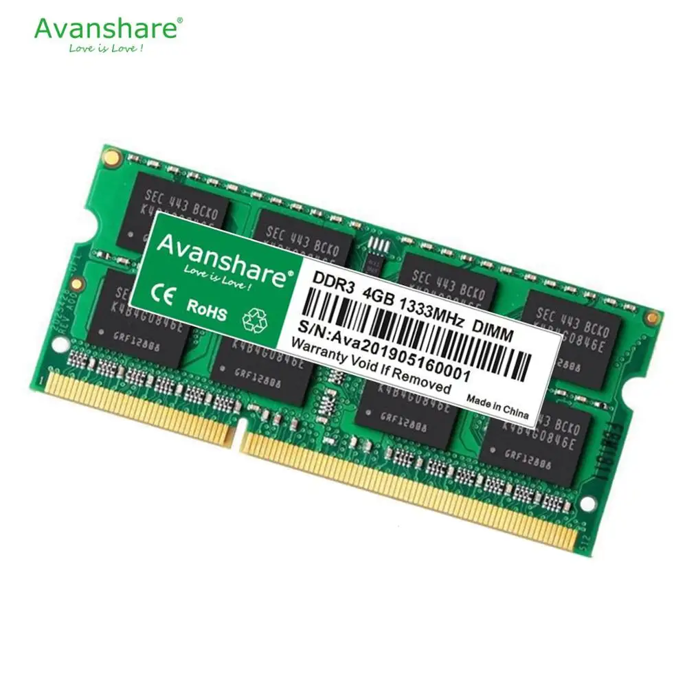 

memory ddr3 8gb for laptop 1600MHz sodimm macbook ram ddr3l 1600 compatible ddr3 laptop 4gb 1333MHz sdram 1066mhz by Avanshare