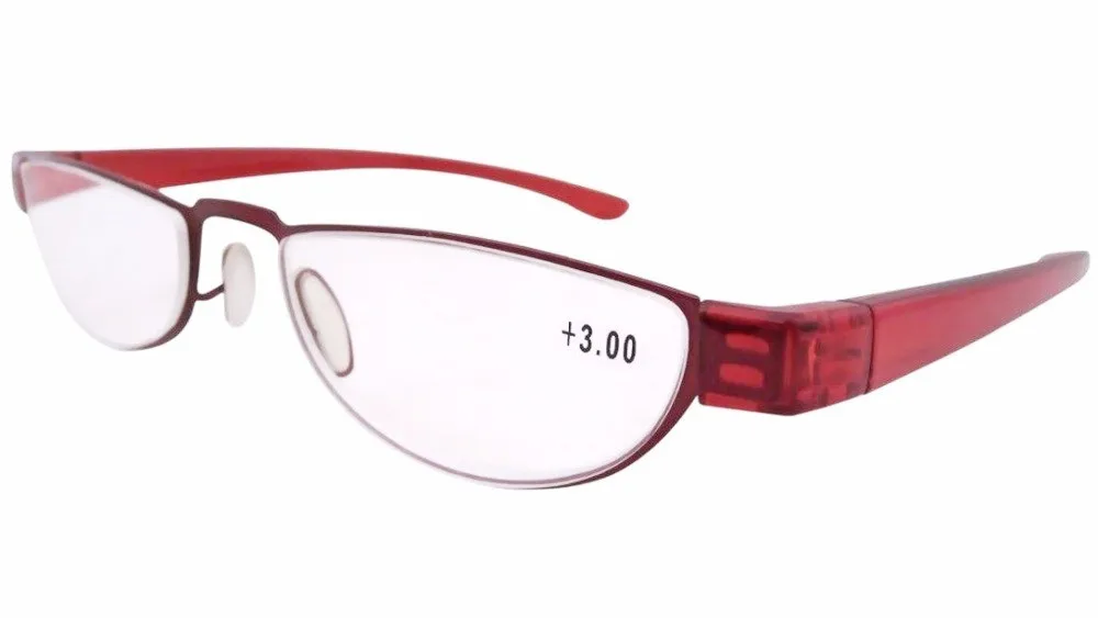 R11003 окуляр из нержавеющей стали оправа обода пластиковые руки женские очки для чтения+ 1,0/1,25/1,5/1,75/2,0/2,25/2,5/3,0/3,5/