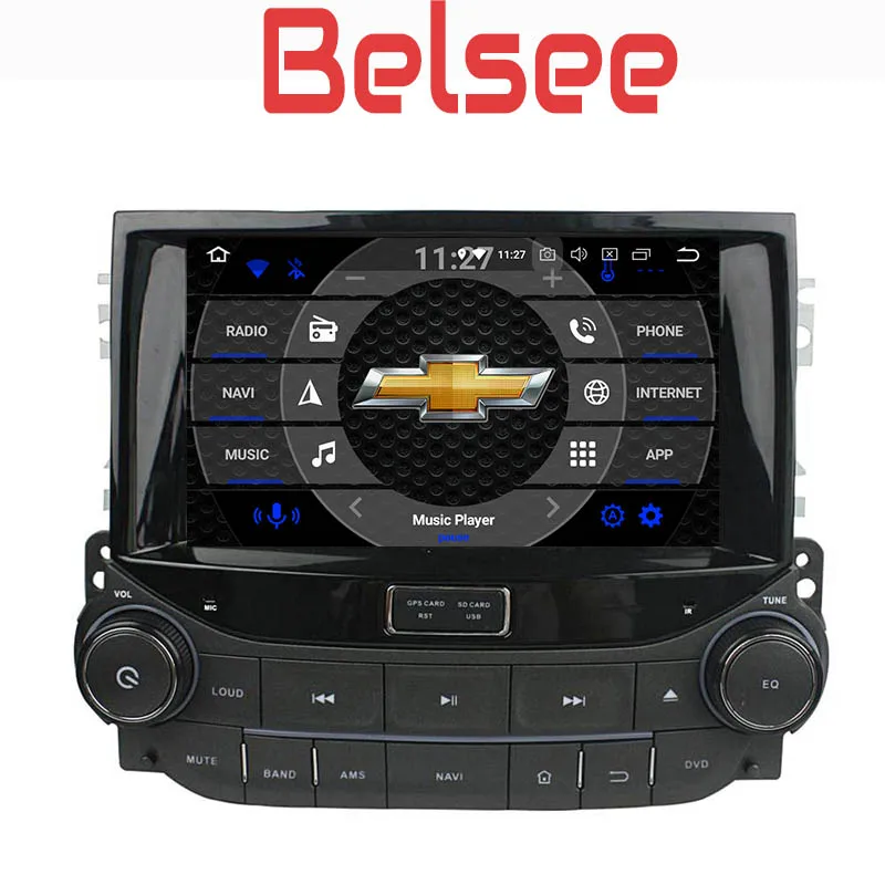 Автомагнитола Belsee для Chevrolet Malibu 2013 2015 восьмиядерный IPS экран стерео Android 8 0 GPS Bluetooth