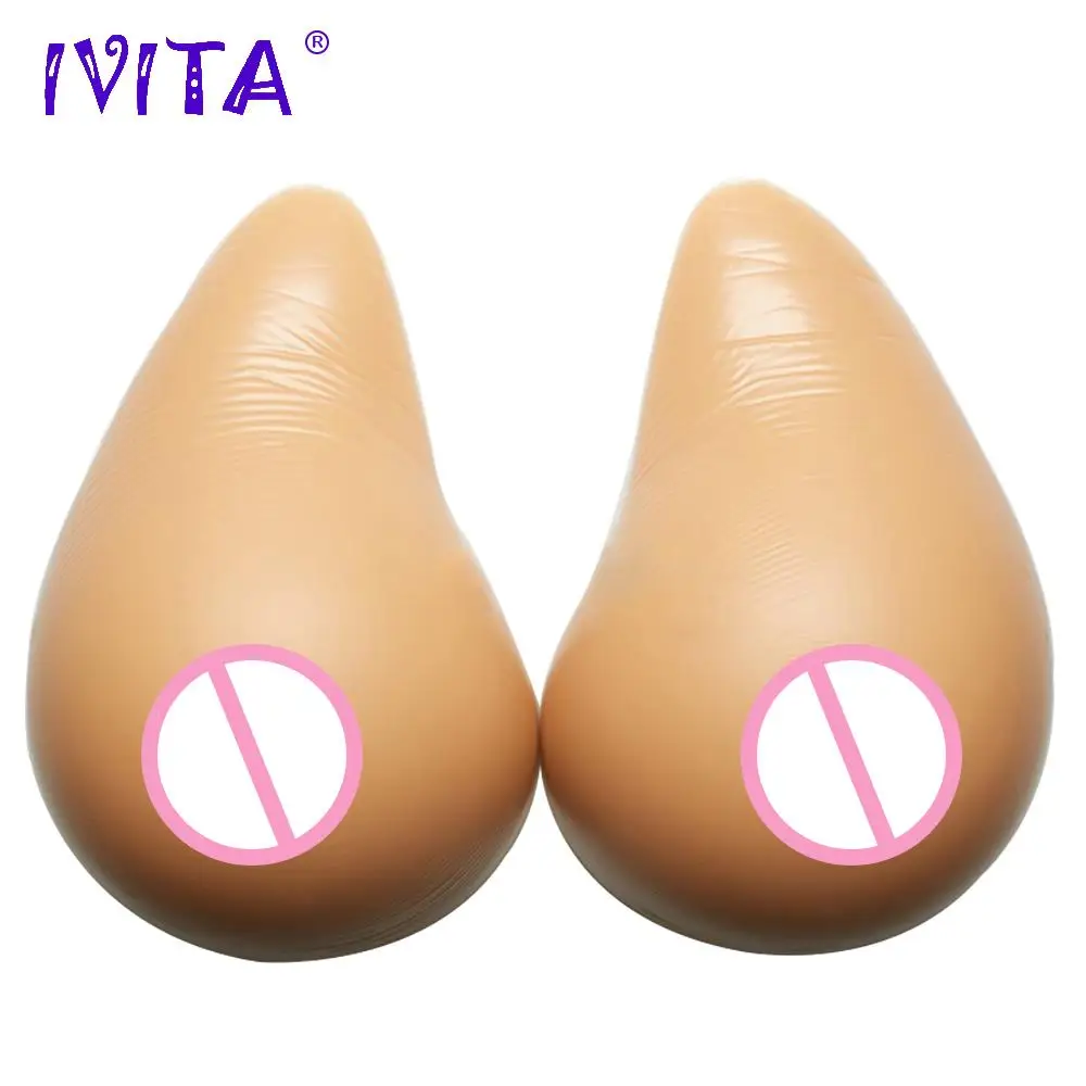 

IVITA 3600g Spiral Silicone Breast Forms For Crossdresser Drag Queen Transvestite Mastectomy Female Boobs Enhancer Nice Gift