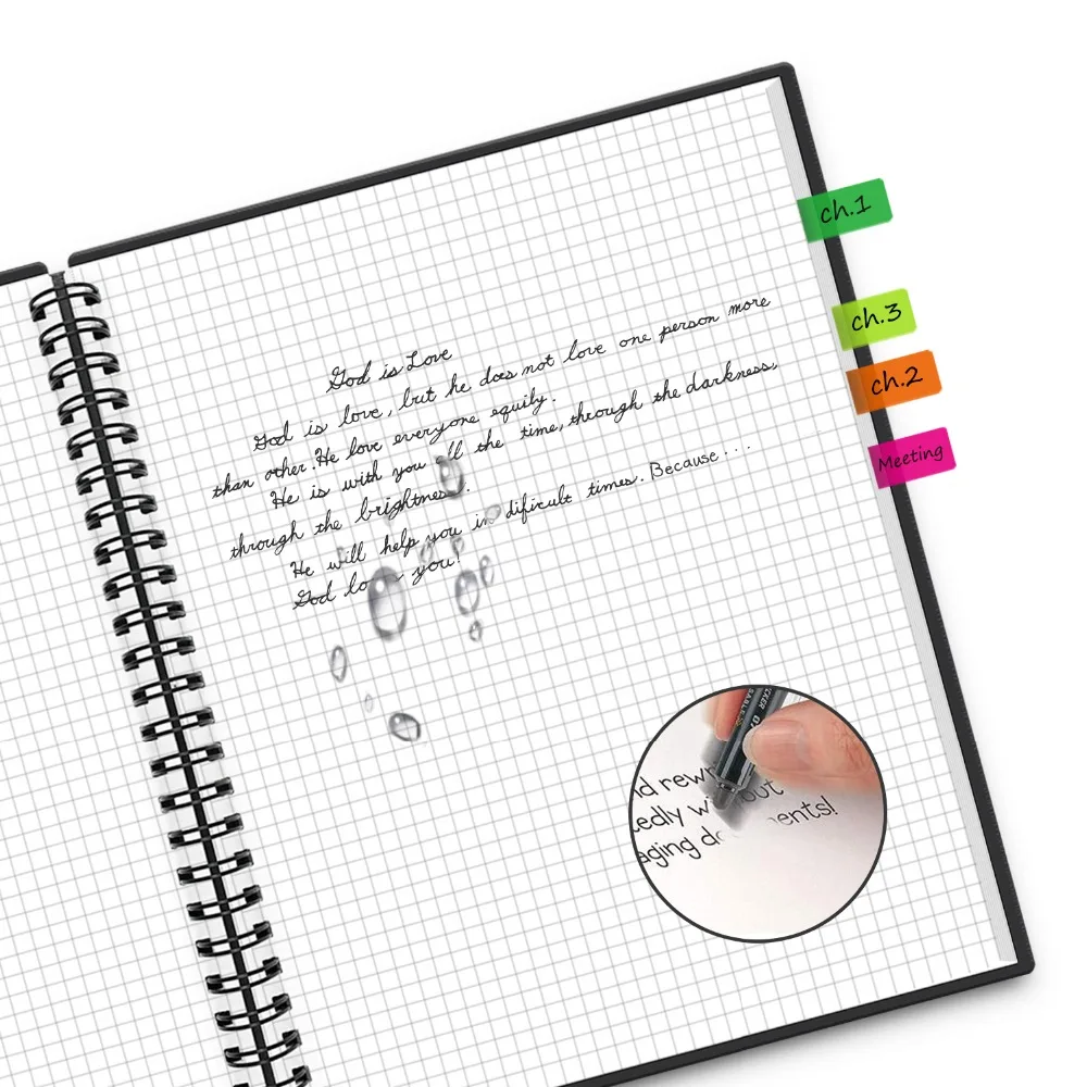 NEWYES A4 умный многоразовый стираемый блокнот с проволочным перезаписываемым облаком для хранения дневник блокнот с ручкой черновик бумага для детей