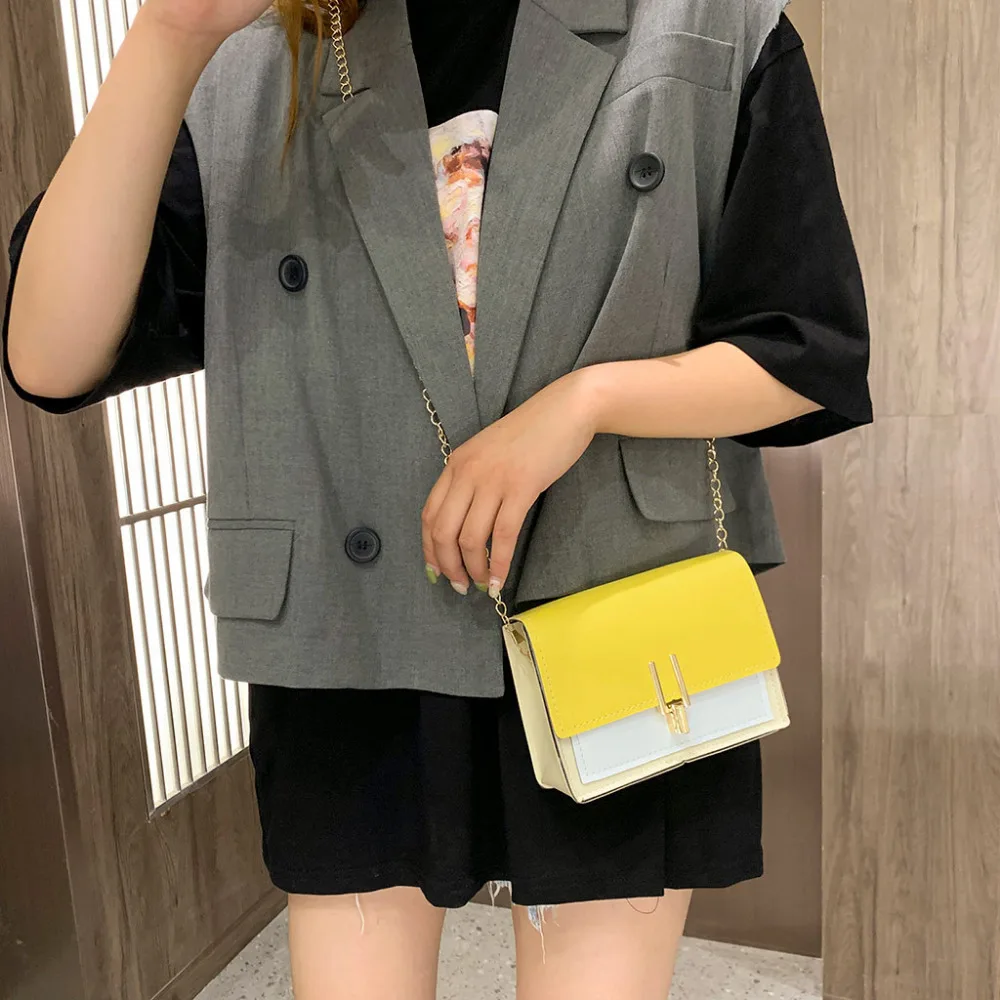 Women's Small Square Bag All-purpose Single Shoulder Messenger Bags Small PU Candy Color Ladies Hand Bags Bolsa Feminina Torebka