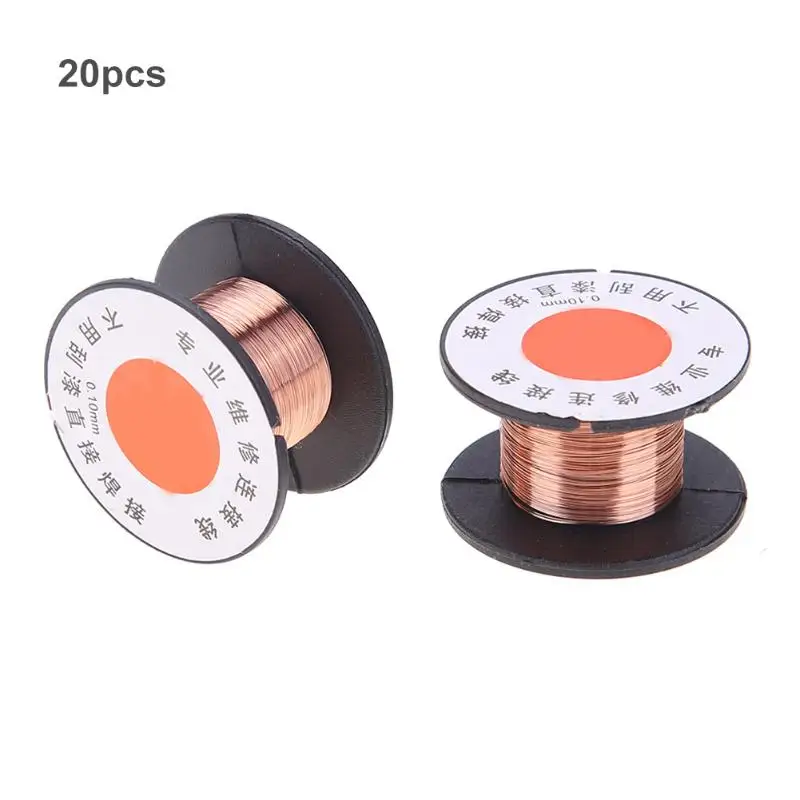 Buy 20pcs/set 10m 0.1mm Thin Enameled Wire Welding Fly