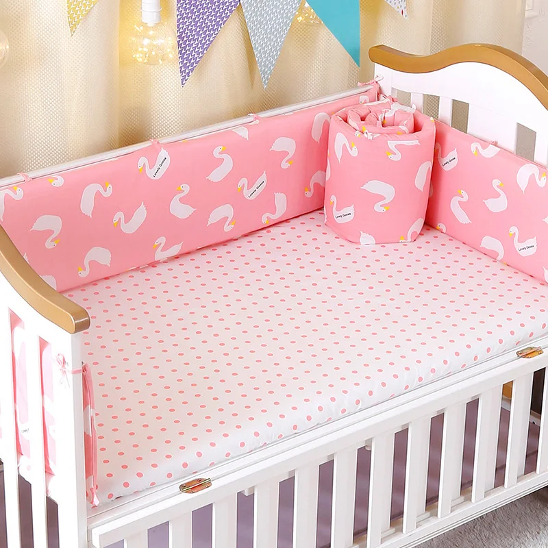 

Baby Bed Bumper Bedding Set Infant Cute Dog Pattern Print High Quality Cotton Baby Safe Sleeping Crib Protector Baby Bumper