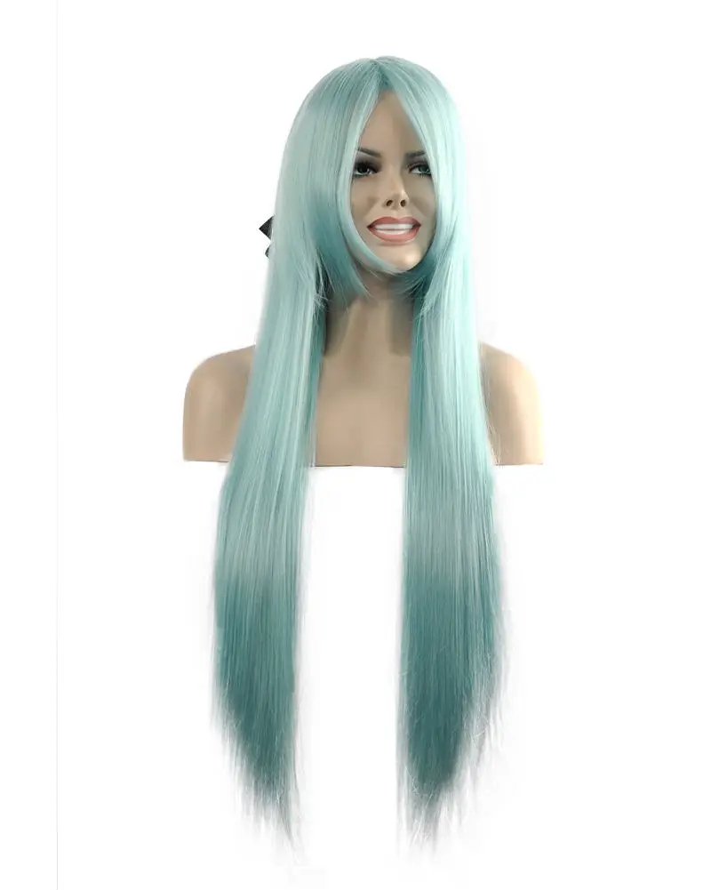 

FREE SHIPPING Hot Sell!!! Popular Straight Blue Fancy Dress Full Wigs Women Ladies Cosplay Hair Costume