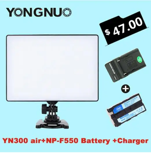 Ulanzi YONGNUO YN300 YN-300 светодиодный светильник для видеокамеры 3200-5500K с NP-F750 декодированным аккумулятором+ зарядное устройство для Canon Nikon и видеокамеры