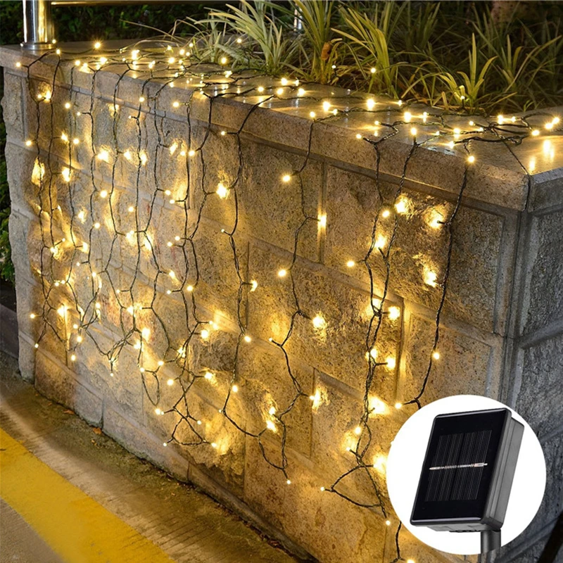 Beste 10 20 m Solar LED String Lights Exterieur Laagspanning Tuin Landschapsarchitectuur Outdoor Kerstboom Decoratie Snaar Licht