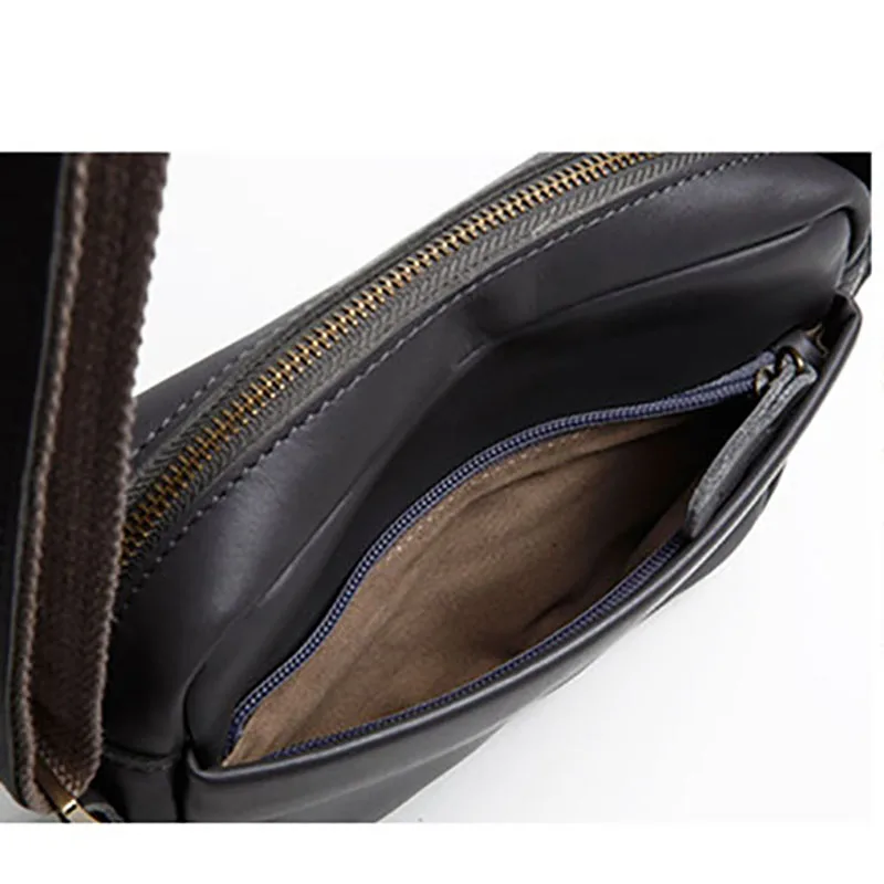 AETOO Men's head cowhide shoulder bag leather bag male and female crossbody bag single shoulder bag