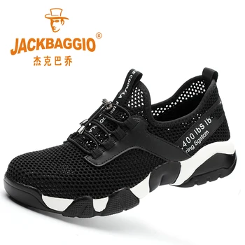 

Work safety shoes men's breathable lightweight, summer non-slip men's boots, soft and wearable men's woman casual shoes