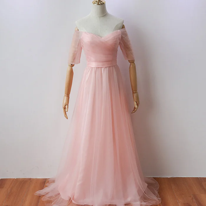 

Pink Long Party Dress Elegant Dress Women for Wedding Party Dress Bridesmaid Floor-Length
