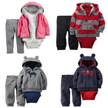 Комплект одежды для маленьких мальчиков, куртка+ комбинезон+ штаны, одежда для мальчиков и девочек, осенне-весенние детские костюмы, новинка года