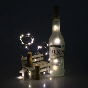 

New Copper Wire String Light with Bottle Stopper Led Lights Decoration 10m 10LED Fairy Lamp Party Home Christmas Wedding Decor