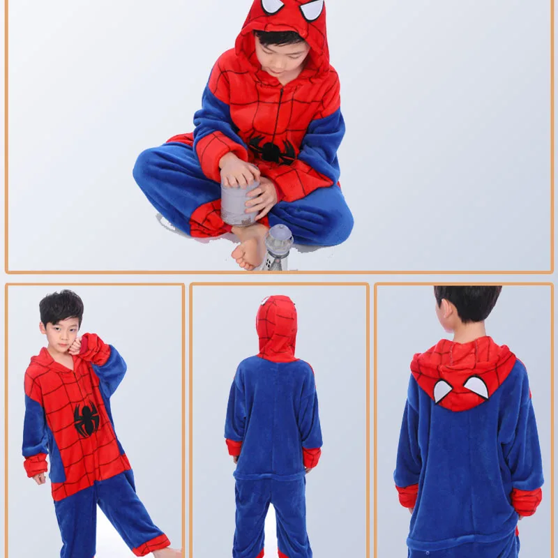 Children's Onesies for Boys Girls Pajamas Unicorn Winter Pyjamas Kids Cartoon Sleepwear Animal Licorne Pijamas for 4-12 Y