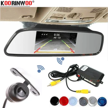 

Koorinwoo Wireless Full HD Car Video Parking Sensor Adjustable Buzzer Speaker Distance image on Screen Rear Camera Accossries