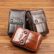 Мужская поясная сумка из натуральной кожи золотого и кораллового цвета, поясная сумка, мини-сумка для телефона, мужские повседневные дорожные сумки через плечо, кошелек для монет