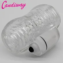 CandiWay Man Masturbation Vibrator Realistic Artificial Vagina Pocket Pussy, Male Cup, Hand Job Products, Adult Sex Toys for Men odd job man
