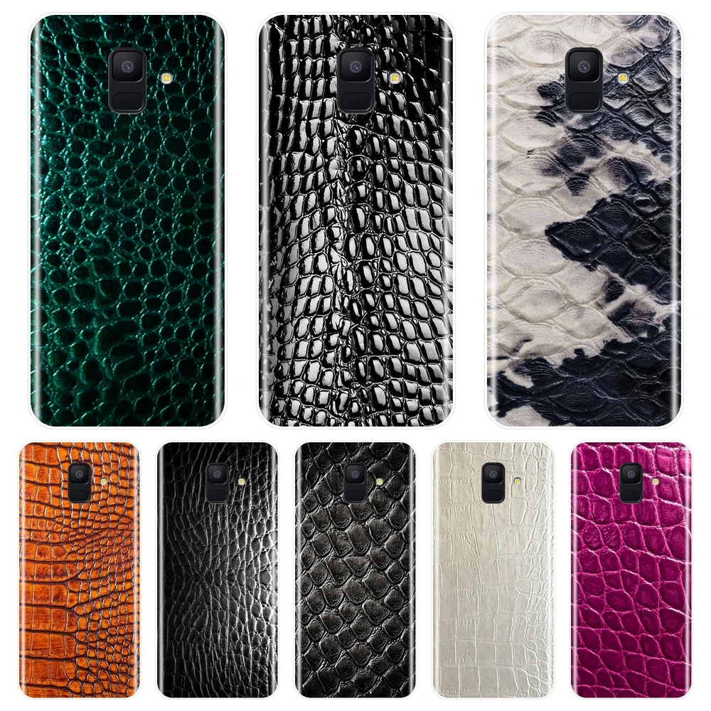 

Phone Case For Samsung Galaxy A6 A8 Plus 2018 Soft Silicone Crocodile Back Cover For Samsung A6 A7 A8 2018 A3 A5 2016 2017 Case