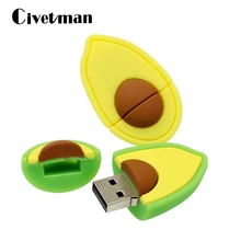 Милый флеш-накопитель с рисунком авокадо, груша, фрукты, USB флеш-накопитель, 4 ГБ, 8 ГБ, 16 ГБ, 32 ГБ, 64 ГБ, USB2.0 флеш-карта, флешка, u-диск, подарки