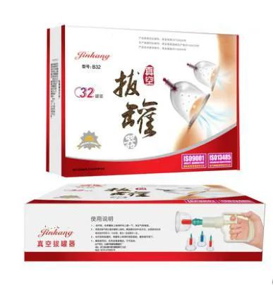 32 pieces Suction Cups jar Acupunture Vacuum Cupping Set Massager plastic vacuum suction therapy cupping set cans for massage