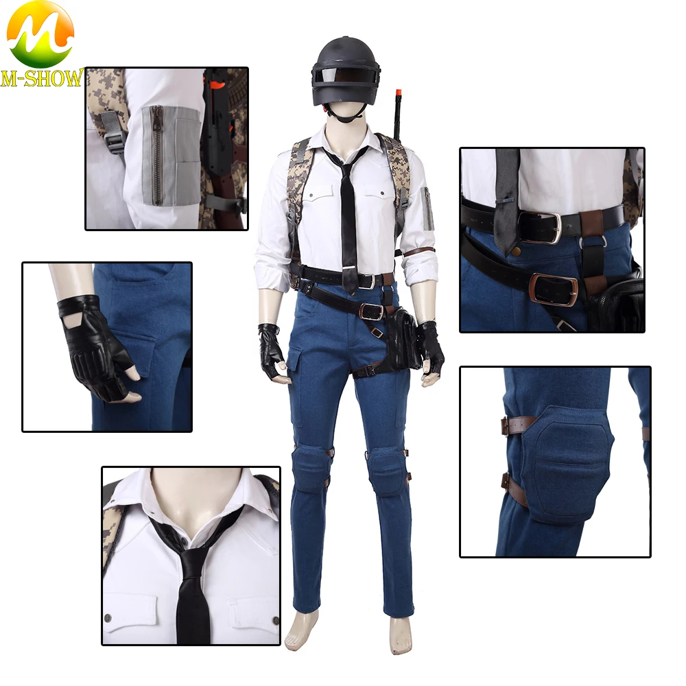 Playerunknown's Battlegrounds Cosplay Costume Game PUBG Men Cosplay Full Set Halloween Costume Cust