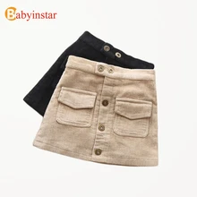 Babyinstar Юбки принцессы для девочек; Осень-зима г.; Новая Брендовая детская Однотонная юбка; Верхняя одежда; детские юбки для девочек