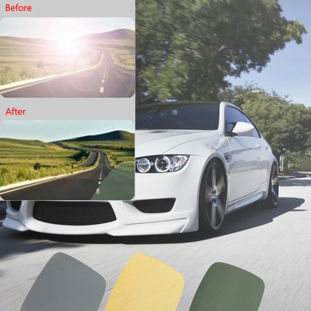 Polarized Sun Glasses Driver Goggles Anti-UVA UVB Interior Accessories Driving Night Vision Lens Clip On Sunglasses