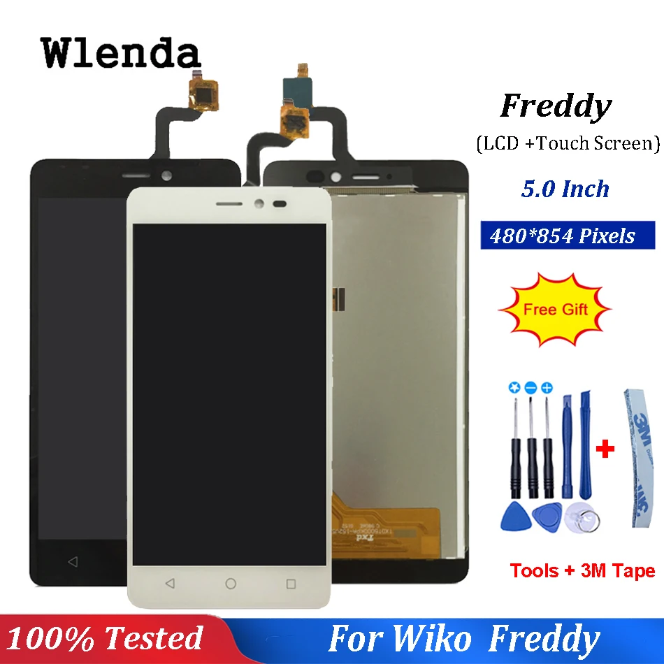 

For Wiko Freddy LCD Display+Touch Screen Assembly Repair Part 5.0 inch Phone Accessories For Wiko Freddy Cellphone Part
