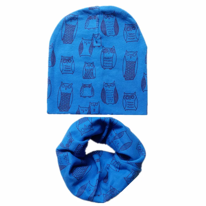 Новая детская шапочка из хлопка, 2 предмета, детский шарф для девочек и мальчиков, модный детский набор из шапки и шарфа, Детские шапочки реквизит для фотосессии - Цвет: 24