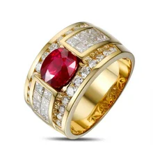 

4 color Fashion trend Men's Zircon Copper jewelry Engagement & Wedding birthday gift Ring Size 8-15 #010