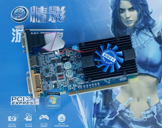  Fine shadow GT210 real 1G precision drilling version. Independent 1024M massive graphics, HDMI HD 