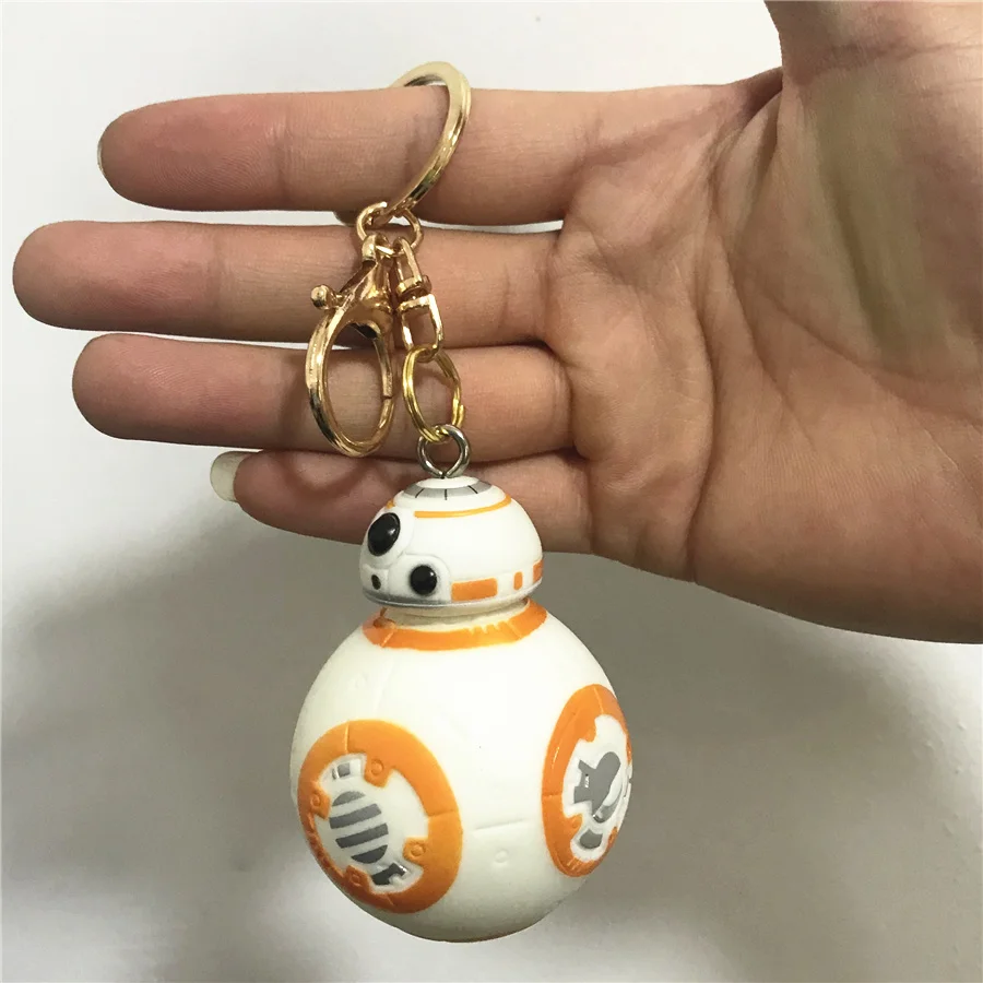 1 шт. 7 см Star Wars The Force Awakens Bb-8 робот брелок игрушки брелок Подвеска для мальчиков подарок для девочек BB8 коллекция цифры