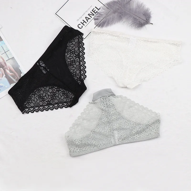 Yenlicesexy lace panties women  briefs Low waist seamless panties Net Yarn  Lace panties Lingerie women Temptation Panties