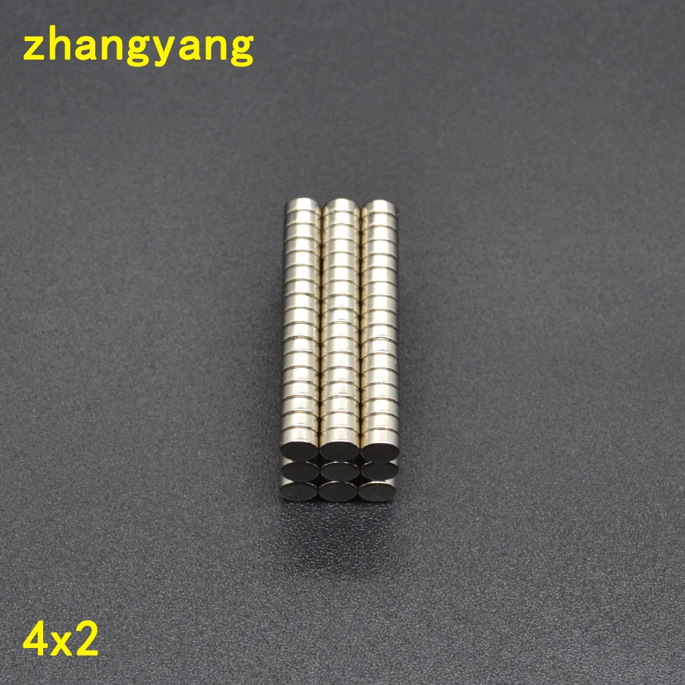 

1000pcs Free shipping 4x2 N35 4mm*2mm meodymium Magnet Mini Disc Dia 4mmx2mm Strong Round wholesale 4*2 Neodymium Magnet imanes