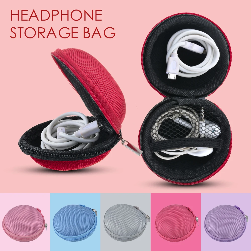 LASPERAL портативные мини-наушники с «молнией» чехол Холст коробка для хранения наушников USB кабель Органайзер портмоне сумка для переноски