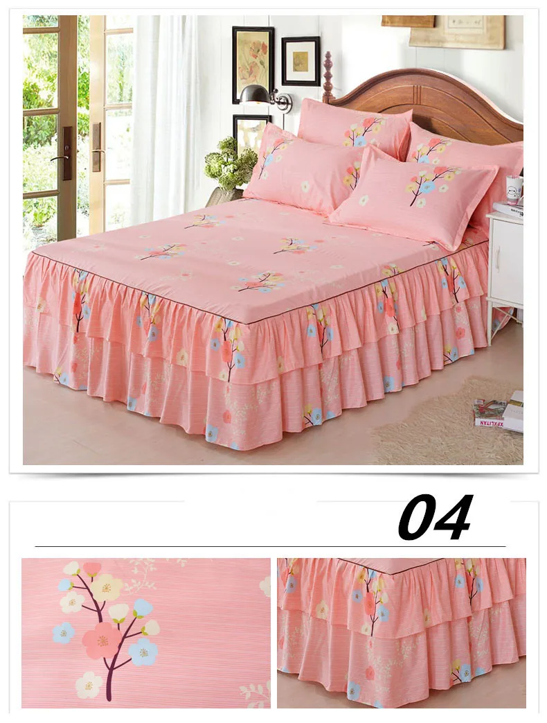 Распродажа мультфильм Розовая пантера узор нескользящий Комплект постельного белья кровать юбка наволочка 3 шт. подходит для взрослых