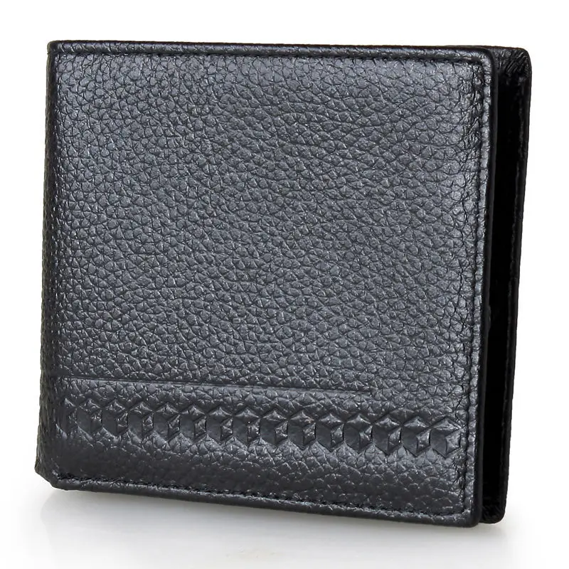 

2016 New Arrival Men's Genuine Leather Wallet 100% Cowhide Short Wallets for Men Multi-function Driver License Card Holder