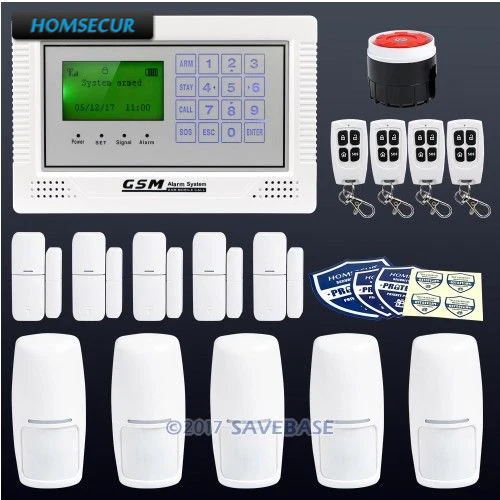 

HOMSECUR App Controlled Wireless GSM LCD Home Security Alarm System with Friendly Menu