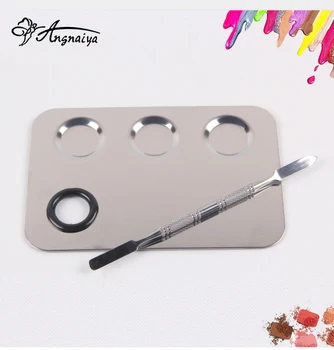 

ANGNYA Nail Art Tools Manicure Palette Stainless Nail DIY Polish Gel Pigments Glitter Dish Nail Salon Makeup Mixing Paint Plate