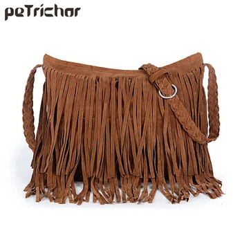 

Hot Summer Faux Suede Women Shoulder Bag Fringe Tassel Purse Vintage Messenger Bag Female Crossbody Purses Ladies Bolsa