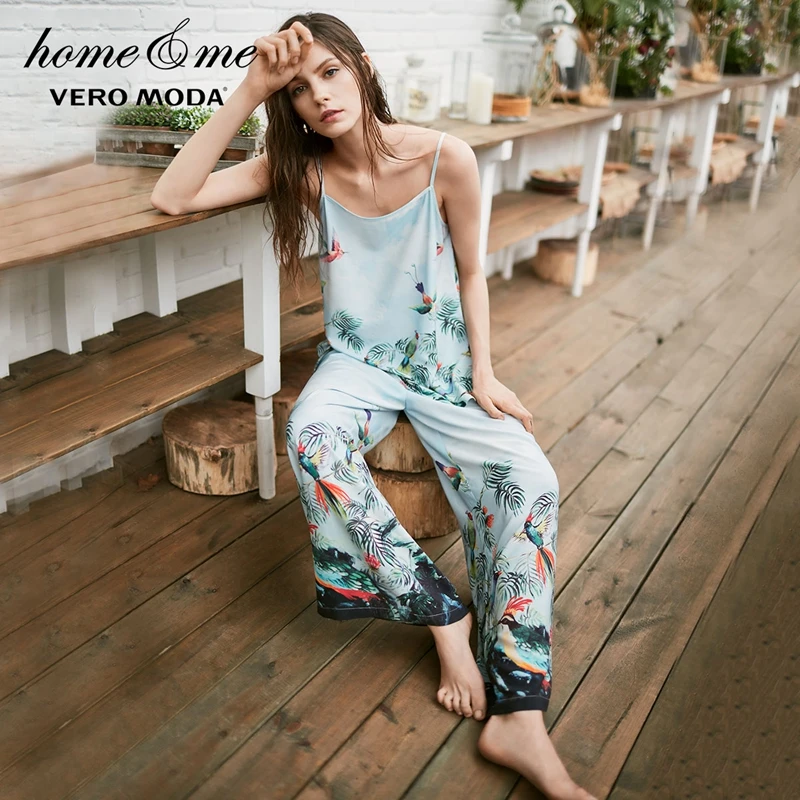 

Vero Moda Loose Fit Print Wide-leg Pyjama Trousers | 3174P7504