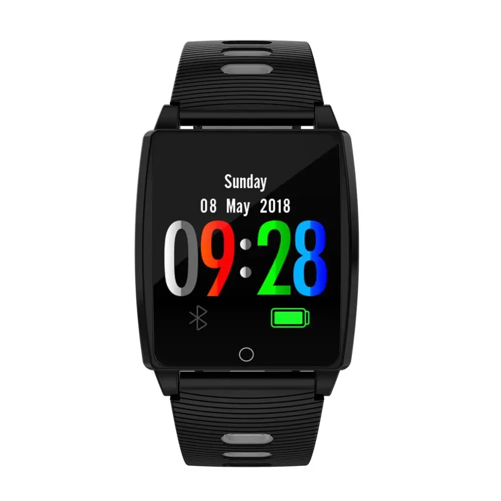 Новинка, умный Браслет R17, 1,3 дюйма, HD Цвет, сердечный ритм, кровяное давление, кислородный фитнес-трекер, водонепроницаемые Смарт-часы для мужчин на базе Android IOS - Цвет: silica black