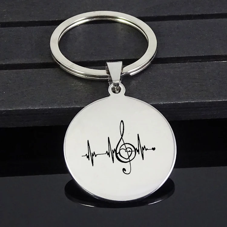 

Personality Music Notes Keychain Newest Keychains Jewelry Best Gift for Music Fans Drop Shipping YP7369