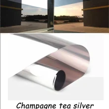 Шампань чай серебро односторонняя перспективная Солнцезащитная пленка балкон окно самоклеящаяся пленка для окон Бытовая стеклянная пленка