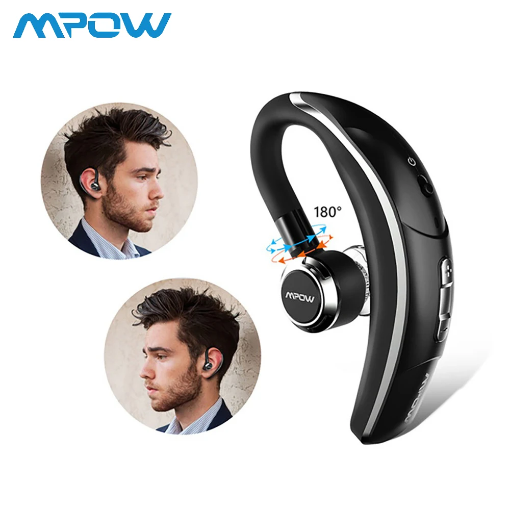 

Mpow Business Wireless Headset V4.1 Bluetooth Single Earbud 280Hrs Standby Earpiece with Microphone for iPhone Samsung Android