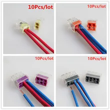 10 шт. PCT-102/104/106/108 пуш-ап провод жгута проводов разъем для распределительных коробок, 2/4/6/8 pin, проводниковый блок