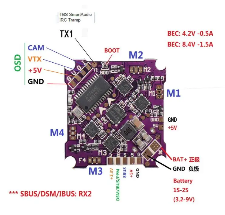 play F4 whoop flight controller board (7)