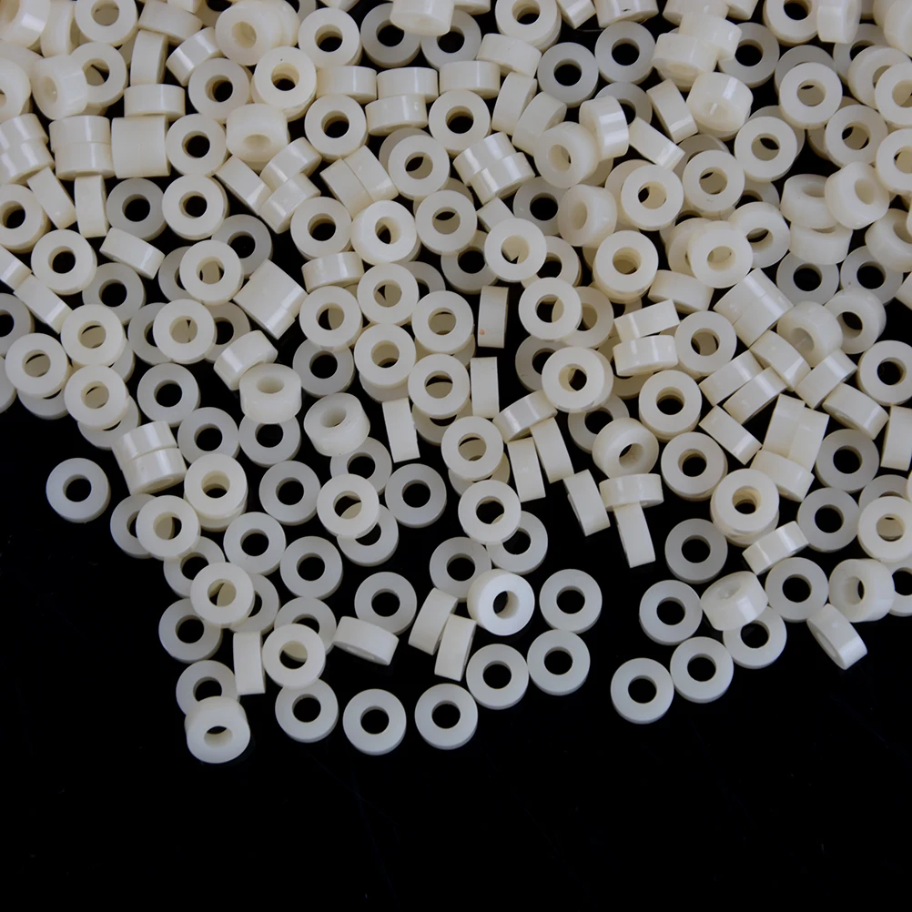 1000 pcs полезные Пластик нейлон ABS противостояние Поддержка шайба Белая обувь с круглым носком и не резьбовой ColumnM3x3mm